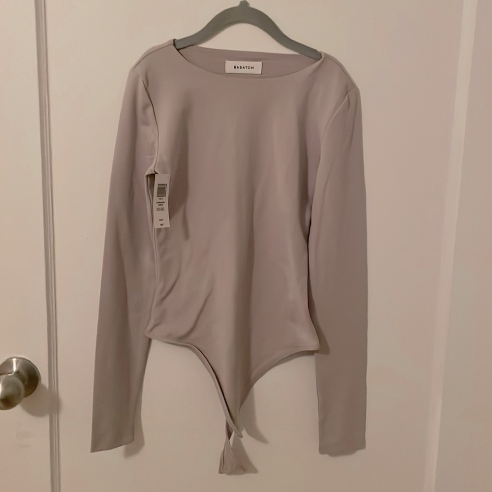 Babaton Artizia Opal Grey Bodusuit in size XS